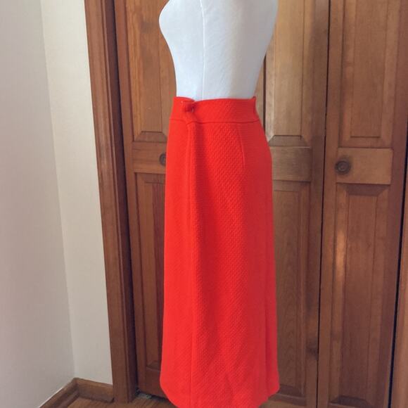 Ann Taylor Orange Stretch Pencil Skirt, Size 4 - Picture 5 of 8